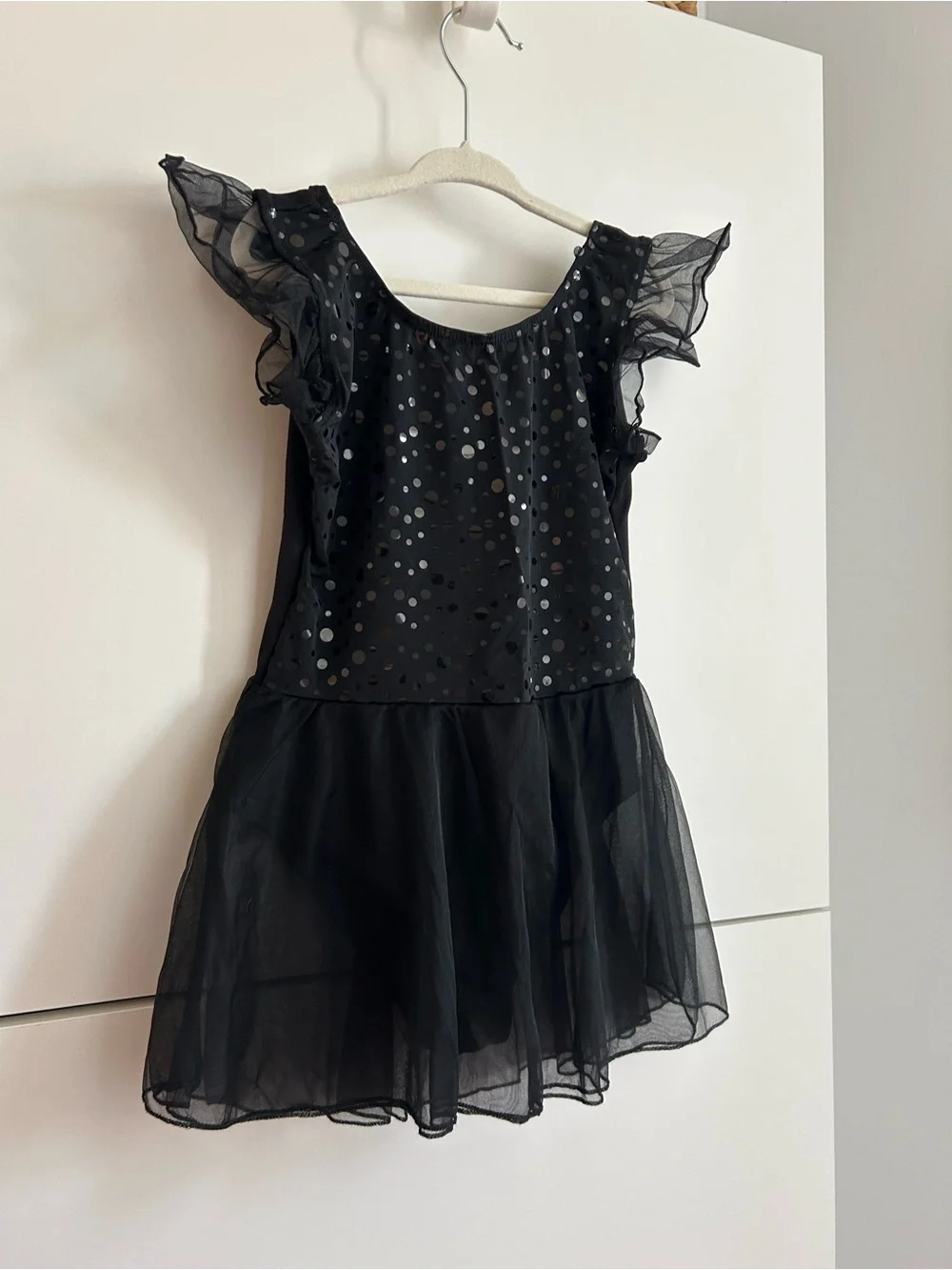 Danskin Now Black Sequin Tulle Kids Costume Dance Dress - Size M (7/8)
